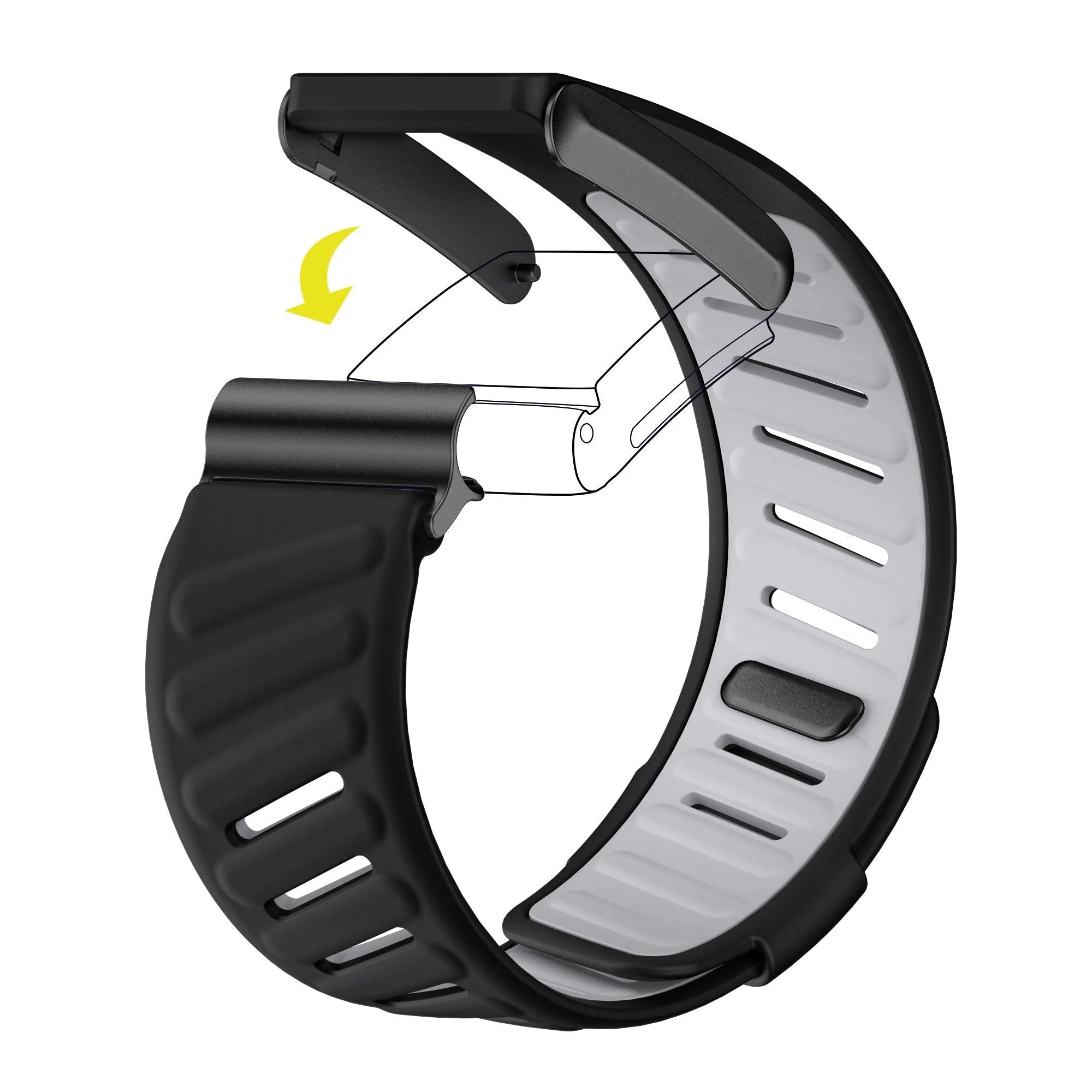 Sport bandje geschikt voor Whoop 4.0 (zwart/grijs)