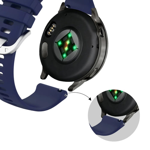Bandz Garmin Venu 4 - 41mm siliconen band 'Classic' (donkerblauw)