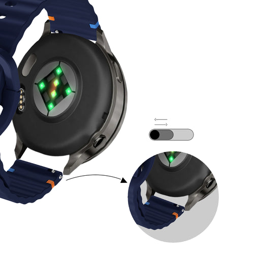 Bandz Garmin Venu 2 Silicone Strap 'Wave' (Dark Blue)