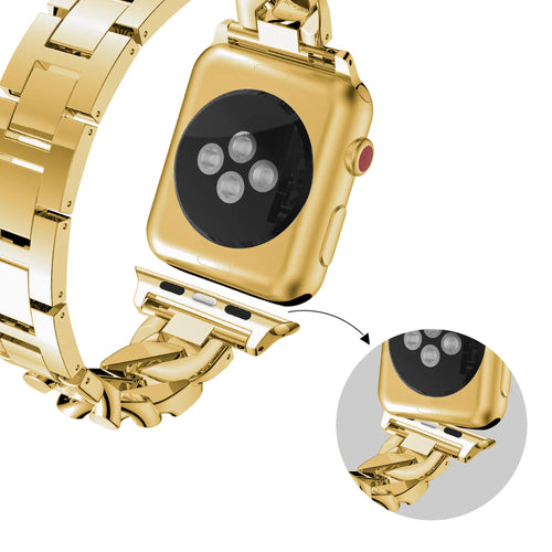 Bandz Apple Watch chain diamond band (goud)