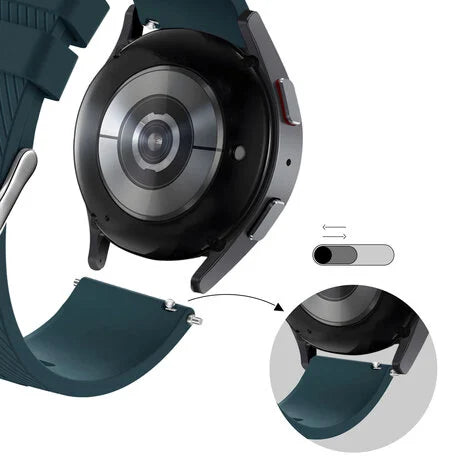 Bandz Suunto 9 Peak Pro siliconen band 'Deluxe' (donkergroen)