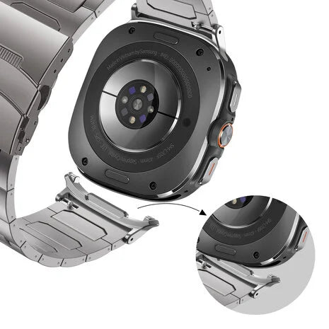 Bandz Samsung Galaxy Watch Ultra titanium band 'Deluxe' (titanium)