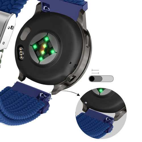 Bandz Garmin Vivoactive 4 Woven Nylon Strap (Blue)