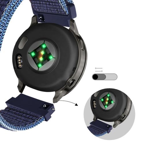 Bandz Garmin Vivoactive 3 Nylon Loop Strap (Dark Blue Mix)