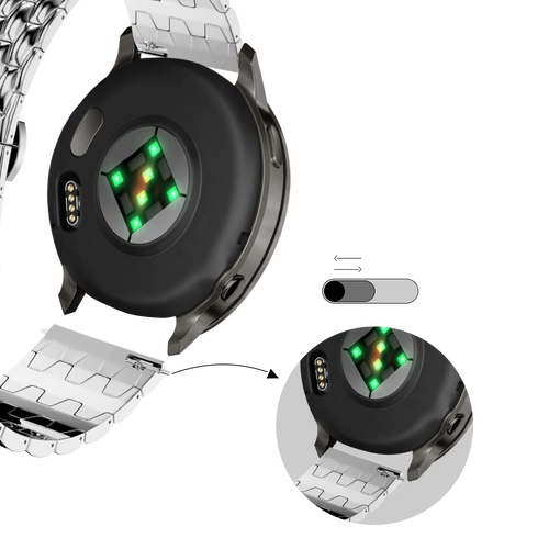 Bandz Garmin Bounce 2 Steel Strap 'Dragon' (Silver)