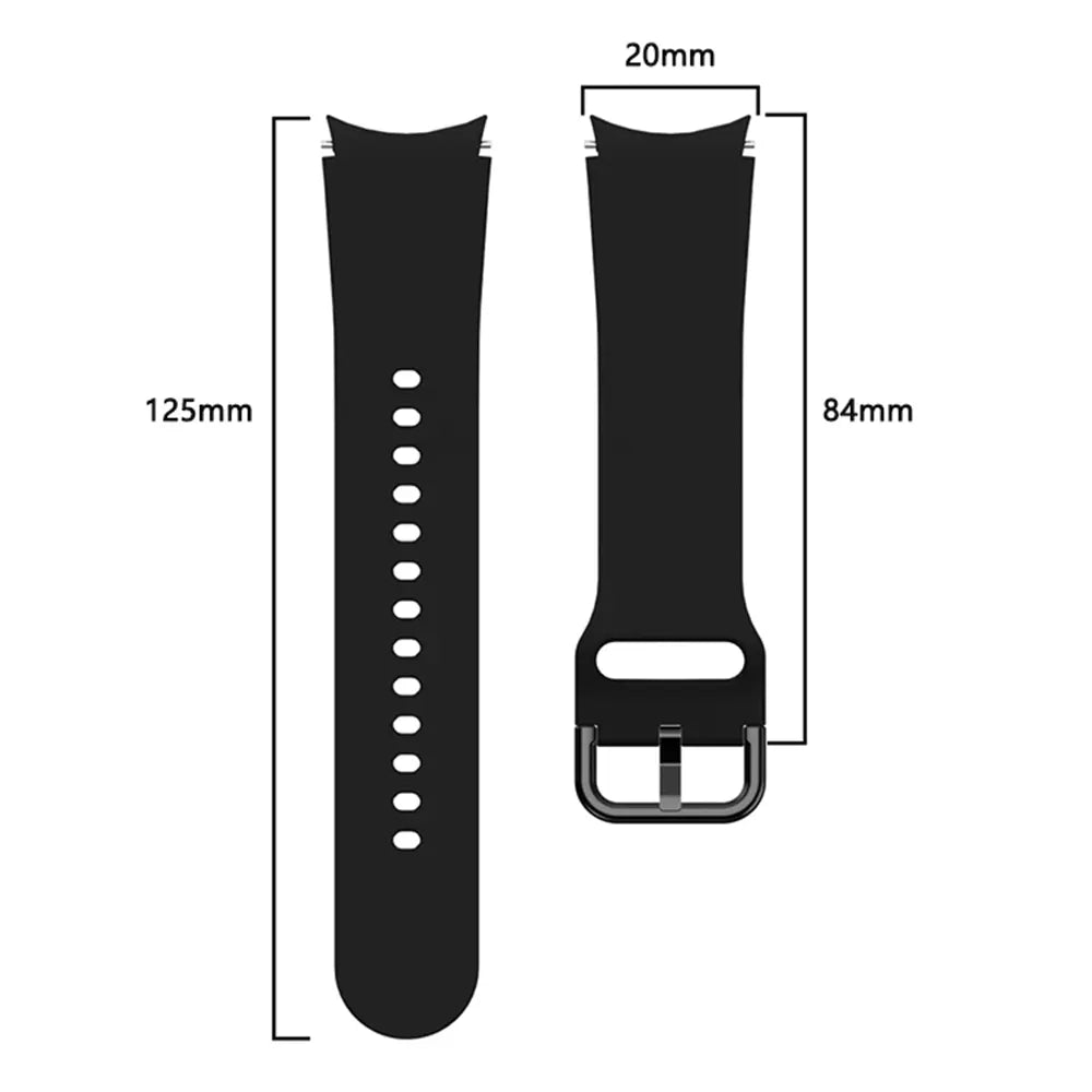 Samsung Galaxy Watch 4 - 44mm siliconen gesp band (zwart)