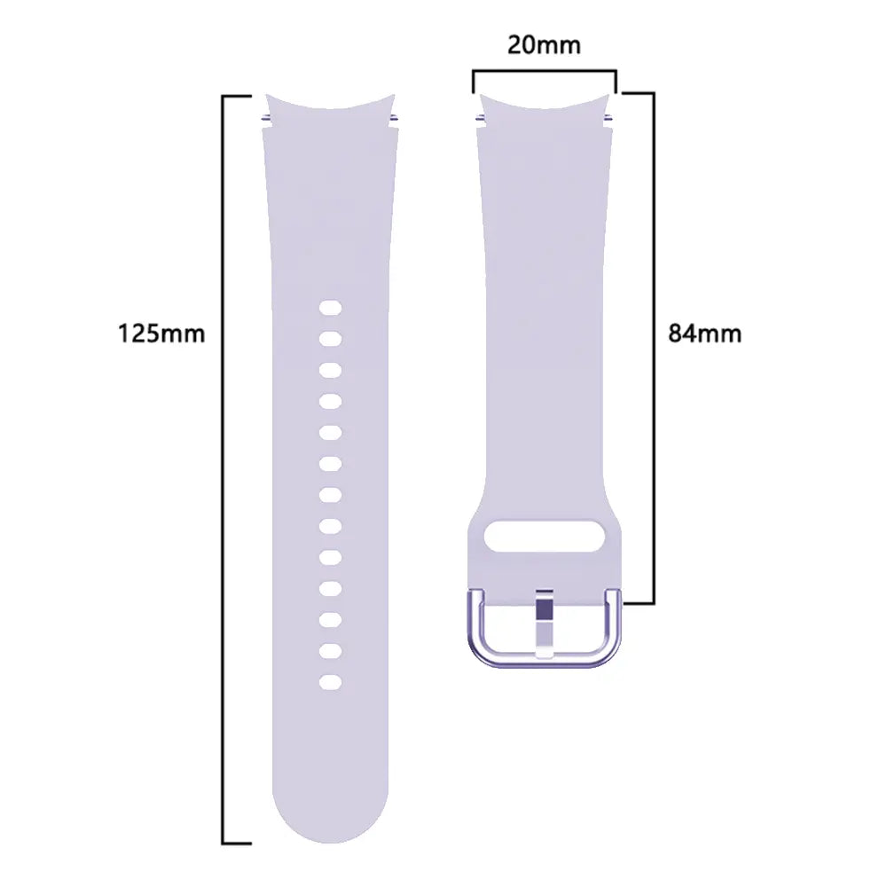 Samsung Galaxy Watch 6 - 40mm Buckled Silicone Strap (Light Purple)