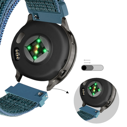 Bandz Garmin Venu 3s nylon loop band (groen-grijs)