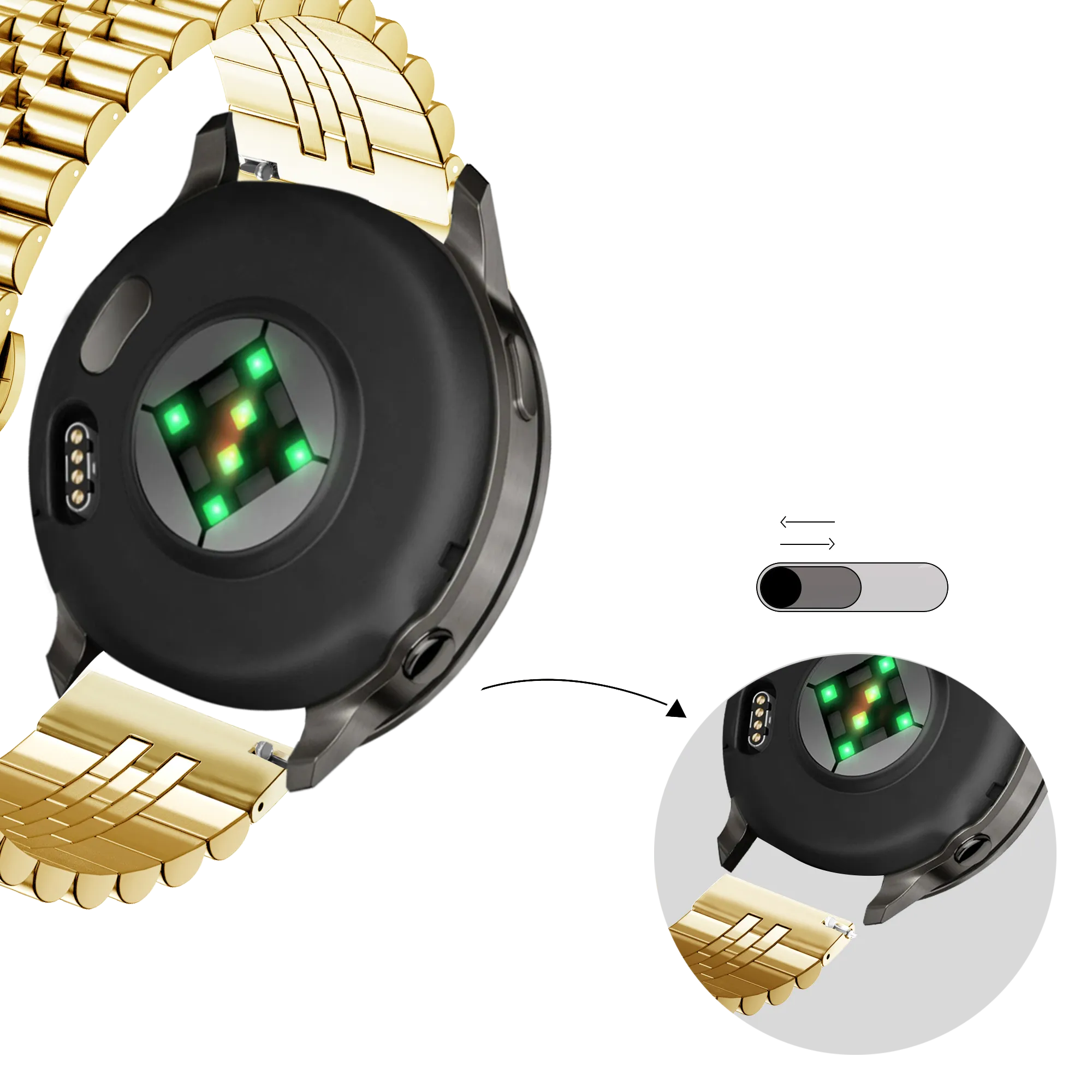 Bandz Garmin Venu 3s stalen band 'Jubilee' (goud)