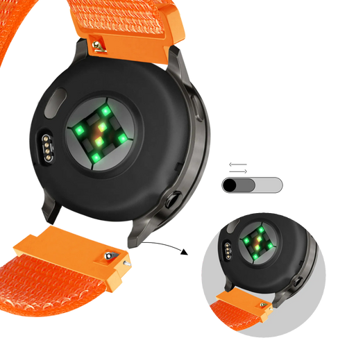 Bandz Garmin Vivoactive 4 nylon loop band (oranje)