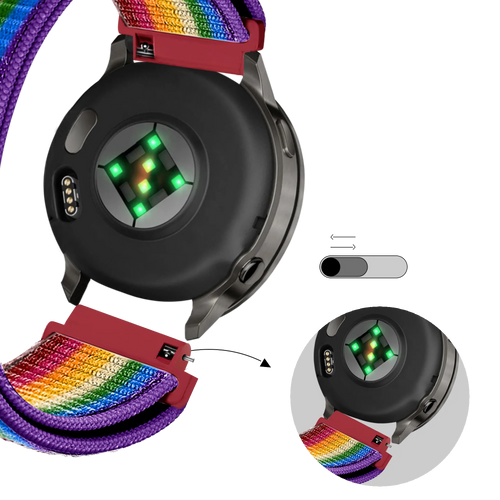 Bandz Garmin Bounce 2 Nylon Loop Strap (Rainbow)
