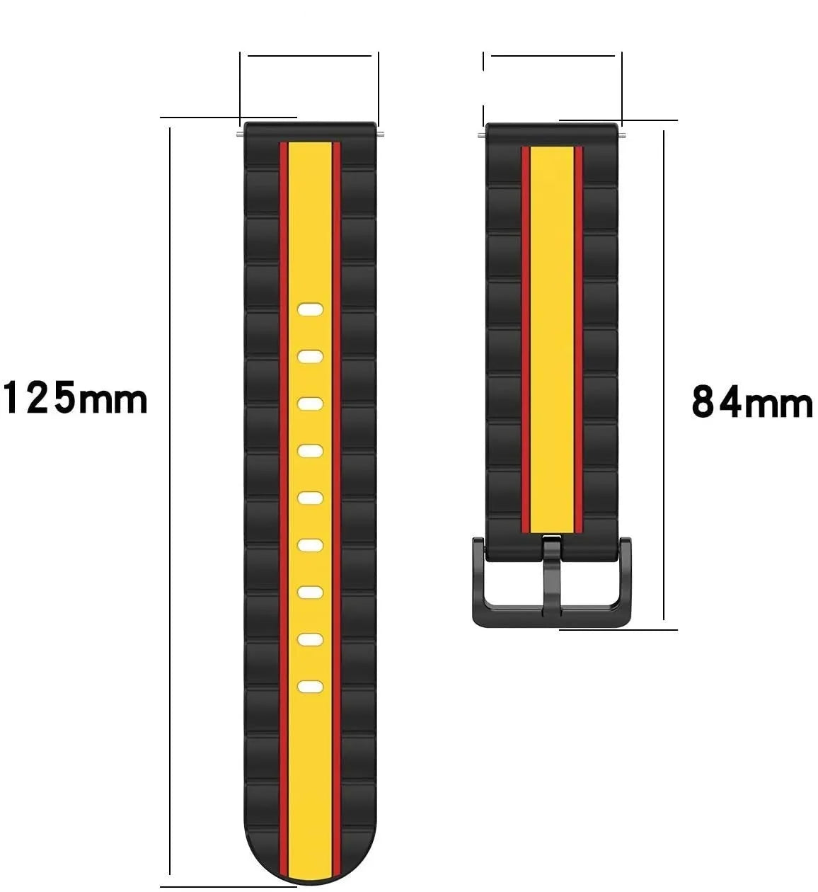 Honor Magic Watch 2 Special Edition band (zwart/geel)