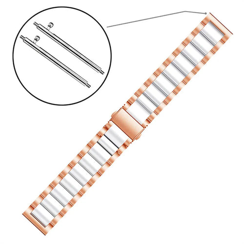 Amazfit Active stalen band (rosé goud/wit)