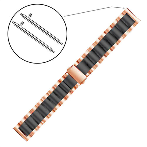 Huawei Watch Ultimate 2 stalen band (rosé goud/zwart)