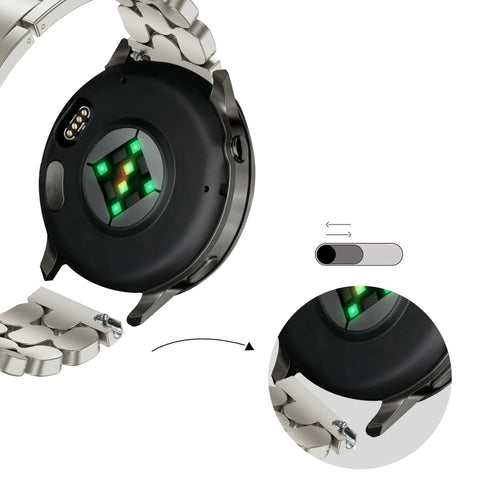 Bandz Withings ScanWatch 2 - 38mm stalen band 'Oval' (sterrenlicht)