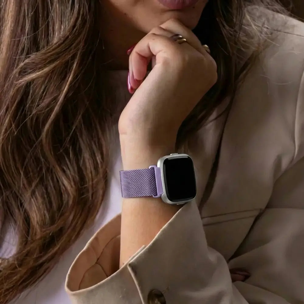 Fitbit Versa 4 Milanese Strap (Purple)