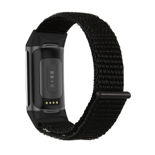 Fitbit Charge 6 nylon bandje (zwart)