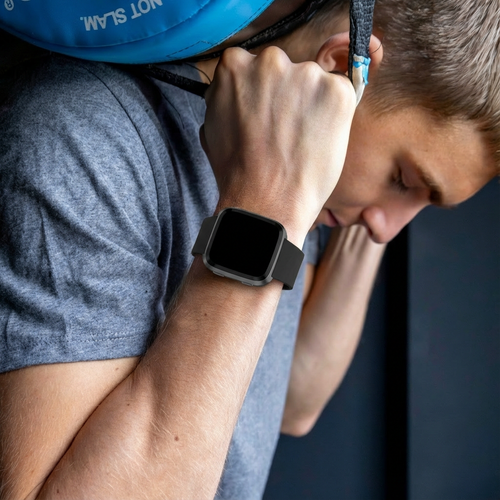Fitbit Versa (2) siliconen bandje (zwart)
