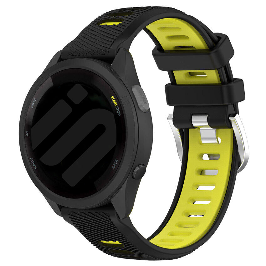 Garmin Forerunner 570 - 47mm sport gesp bandje (zwart/geel)