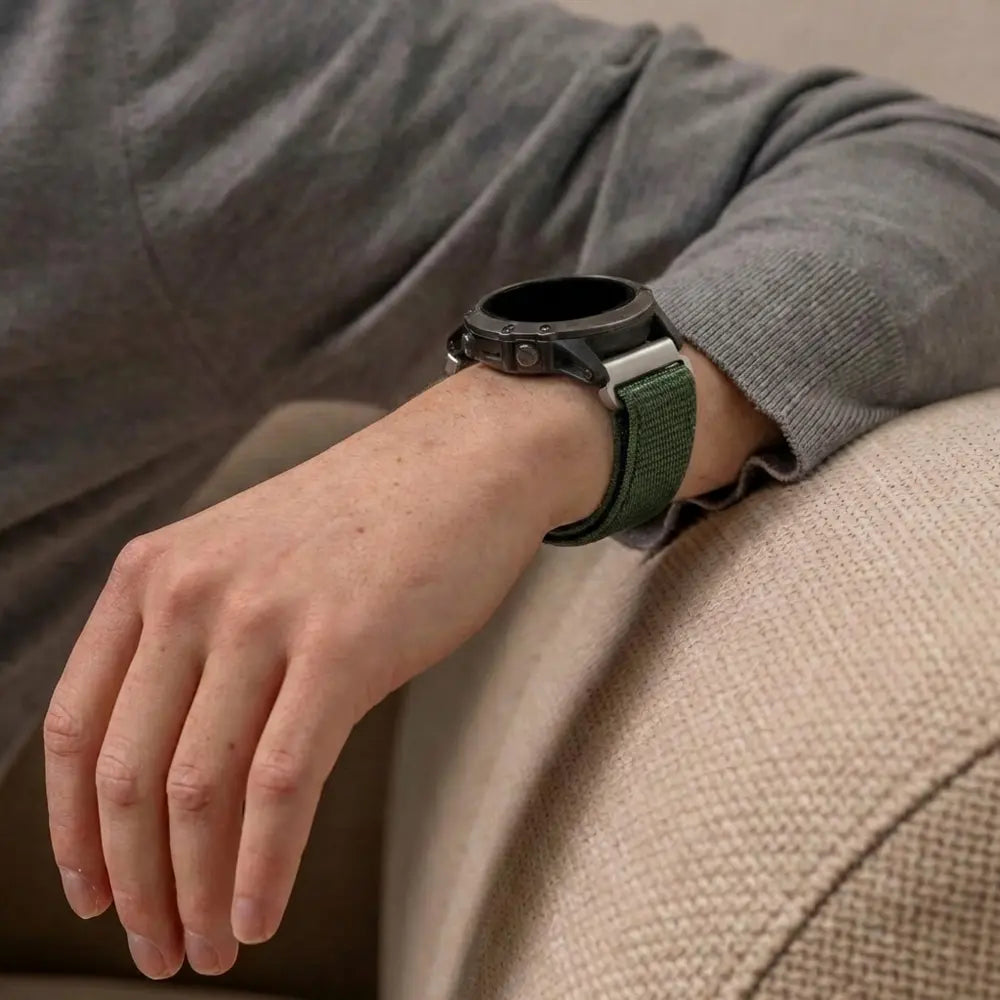 Garmin Fenix 7 nylon band (groen)