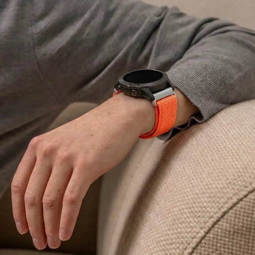 Garmin Fenix 7 Nylon Strap (Orange)