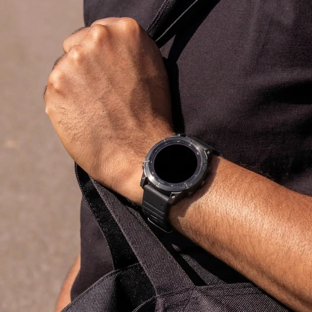 Garmin Fenix 5 / 6 outdoor siliconen band (zwart)