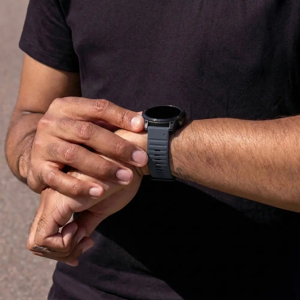 Garmin Fenix 7 outdoor siliconen band (grijsblauw)