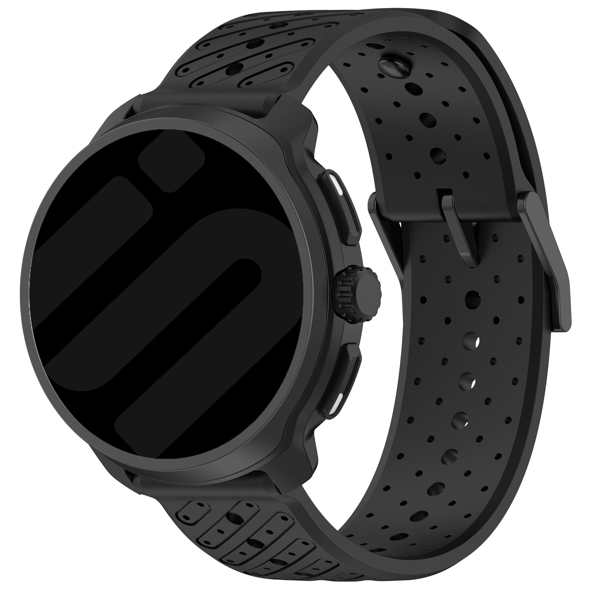 Huawei Watch GT 2 - 46mm Striped Silicone Strap (Black)