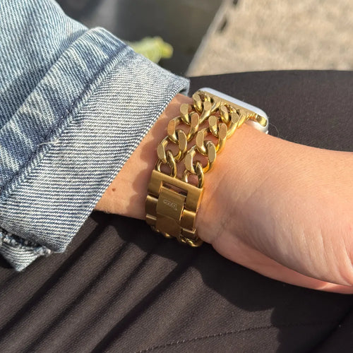 xoxo Wildhearts Apple Watch stalen bandje - Chain strap (gold) - 38/40/41/42mm 