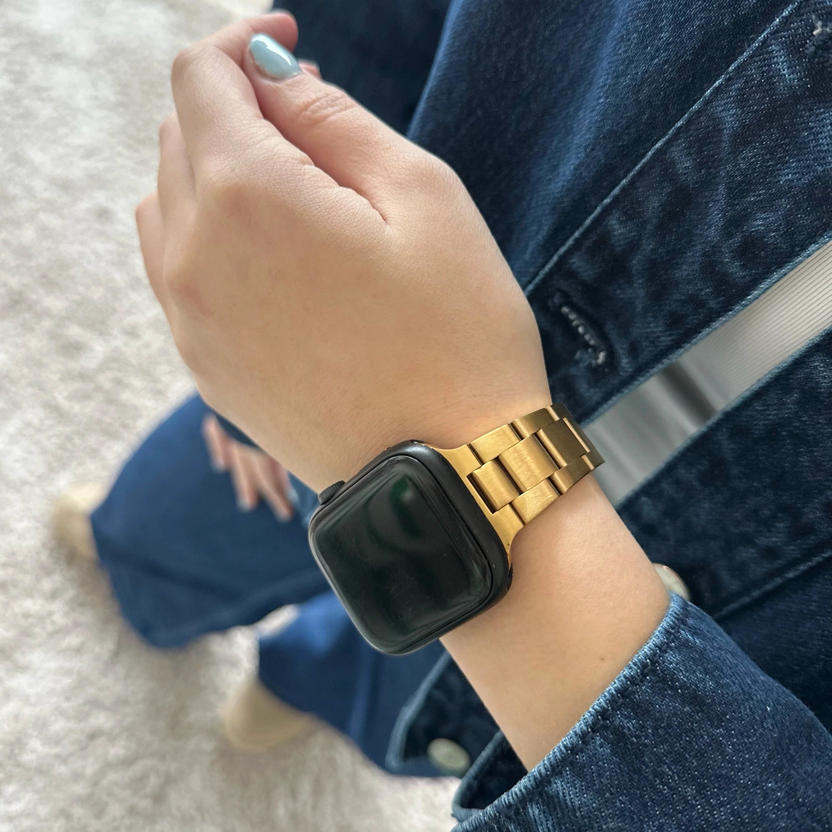 xoxo Wildhearts Apple Watch fijn stalen bandje (goud)