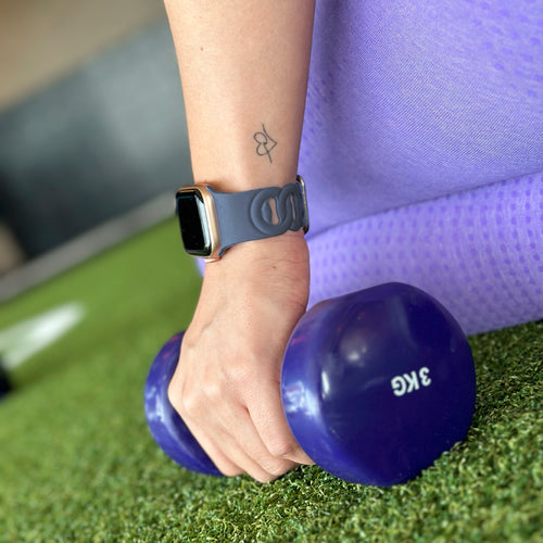 Apple Watch silicone chain band (grijs-blauw)