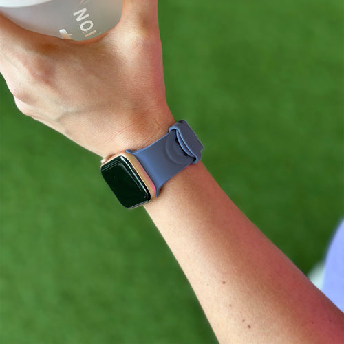 Apple Watch silicone chain band (grijs-blauw)