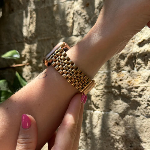 xoxo Wildhearts Apple Watch stalen bandje (roségoud)