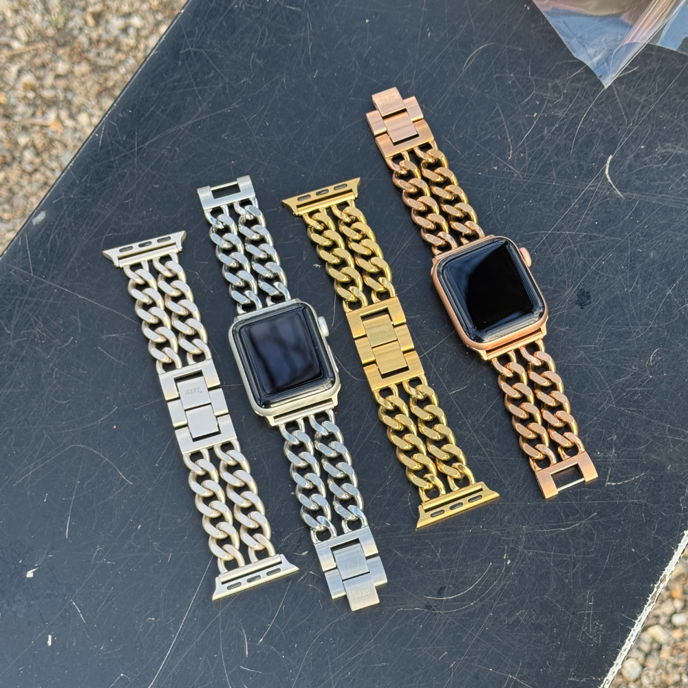 xoxo Wildhearts Apple Watch stalen chain bandje (sterrenlicht) - 38/40/41/42mm