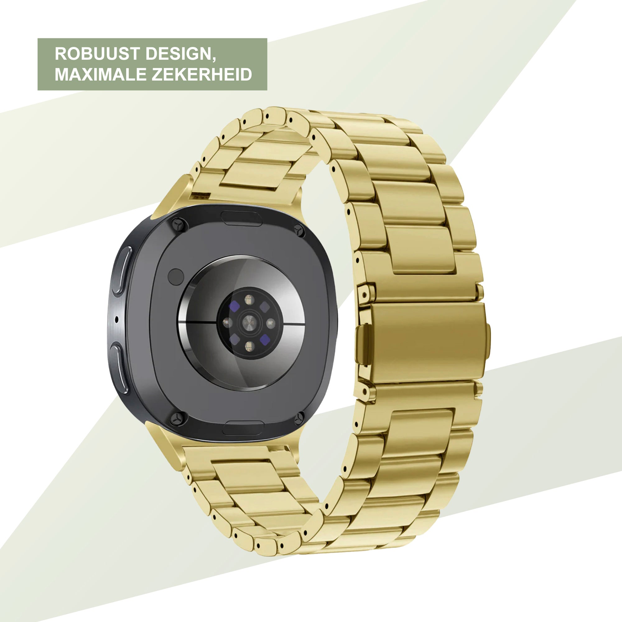 Galaxy - hana08088 Bandz Samsung Galaxy Watch 8 - 40mm stalen band 'Classic' (goud)