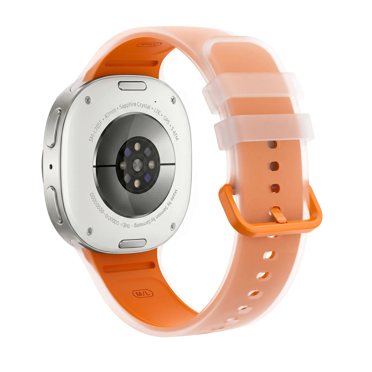 Samsung Galaxy Watch 8 Classic jelly siliconen band (oranje)