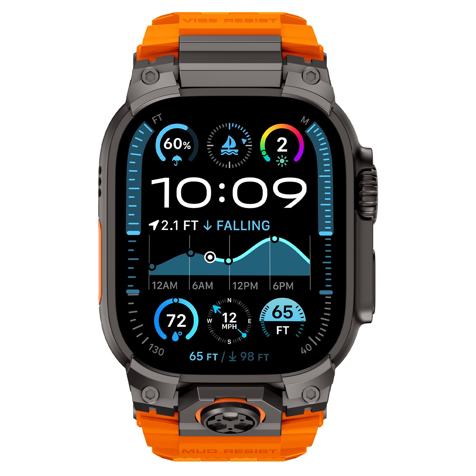 Apple Watch 'Four Claw' siliconen band (oranje)