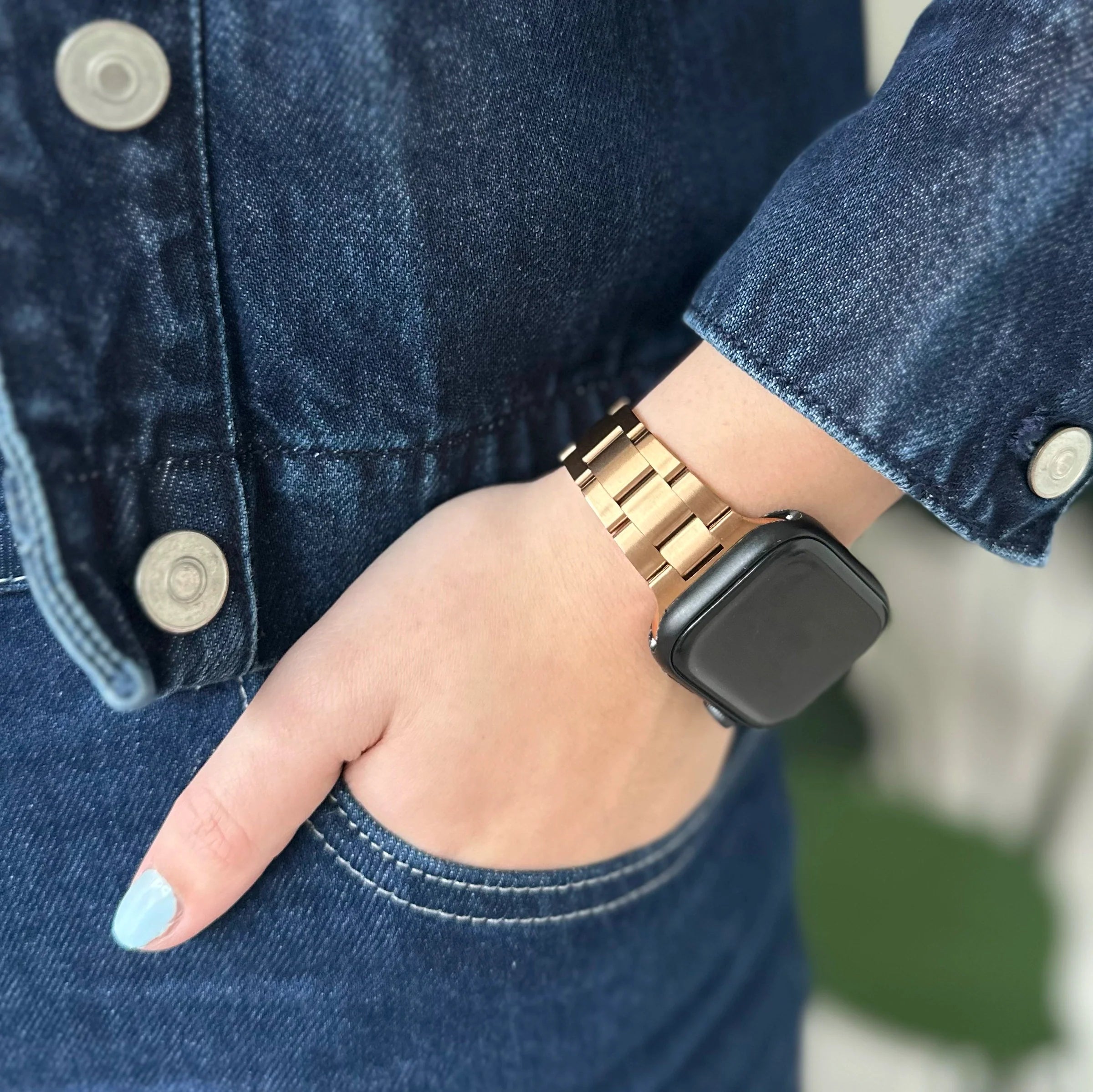 xoxo Wildhearts Apple Watch fijn stalen bandje (roségoud)