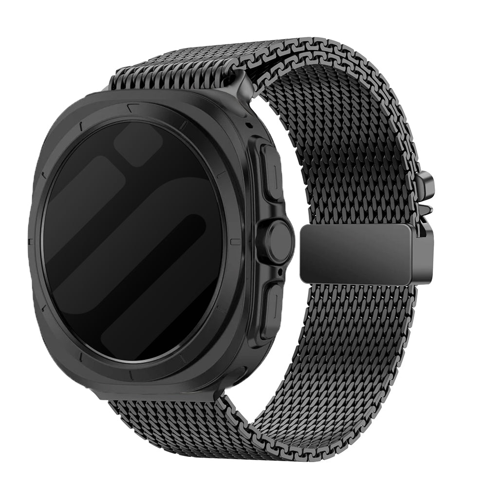 Samsung Galaxy Watch Ultra Milanese band met P-buckle (zwart)