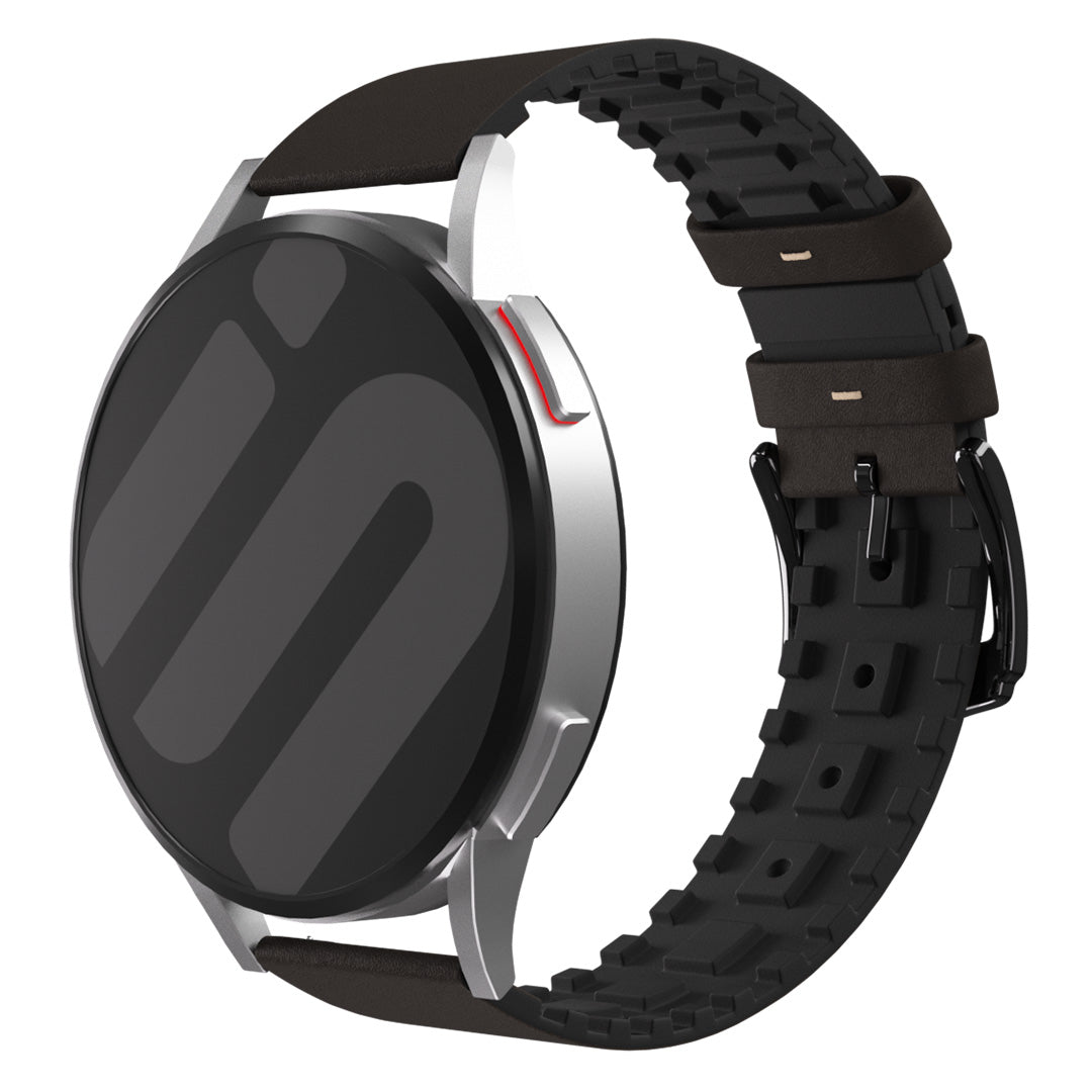 Amazfit Bip U (Pro) Leather / Silicone Strap (Brown)