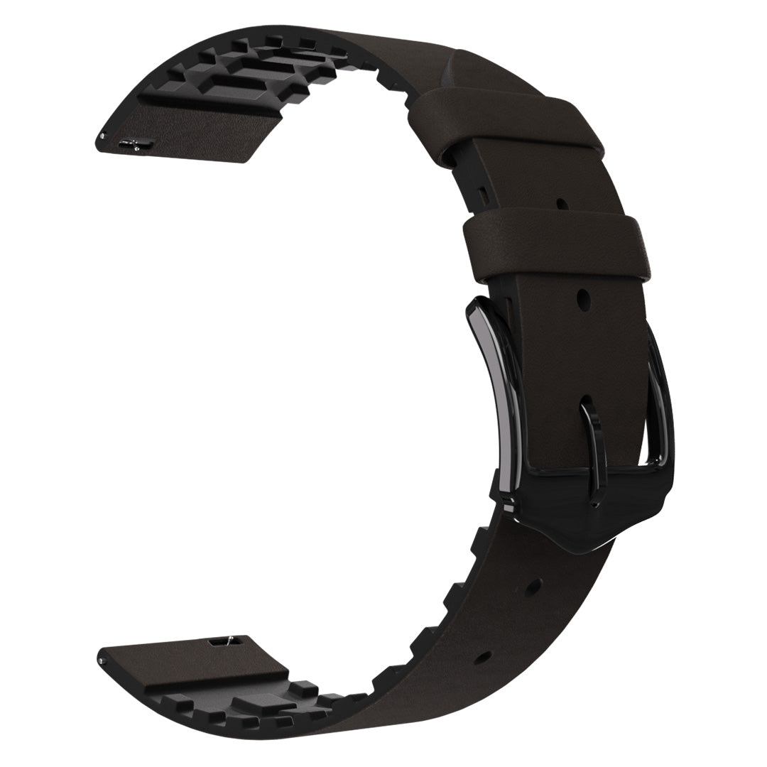 Withings Steel HR - 40mm siliconen/leren bandje (bruin)