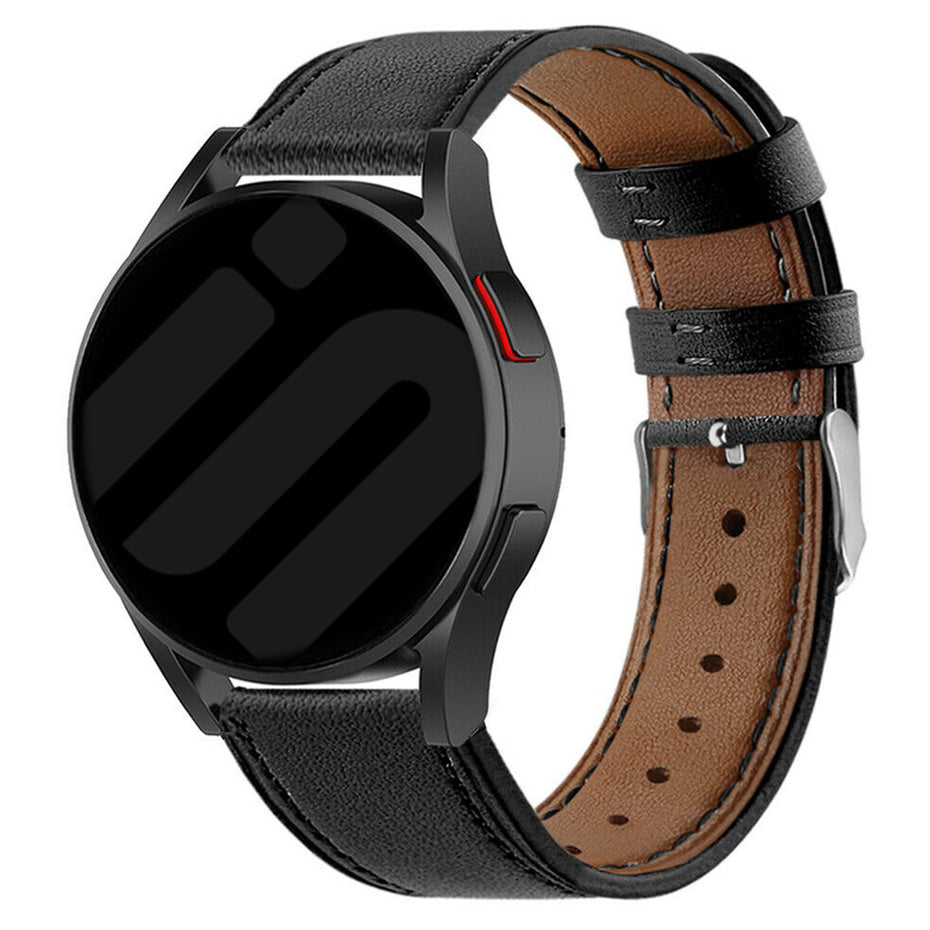 Coros Apex 2 modern leren band (strak zwart)