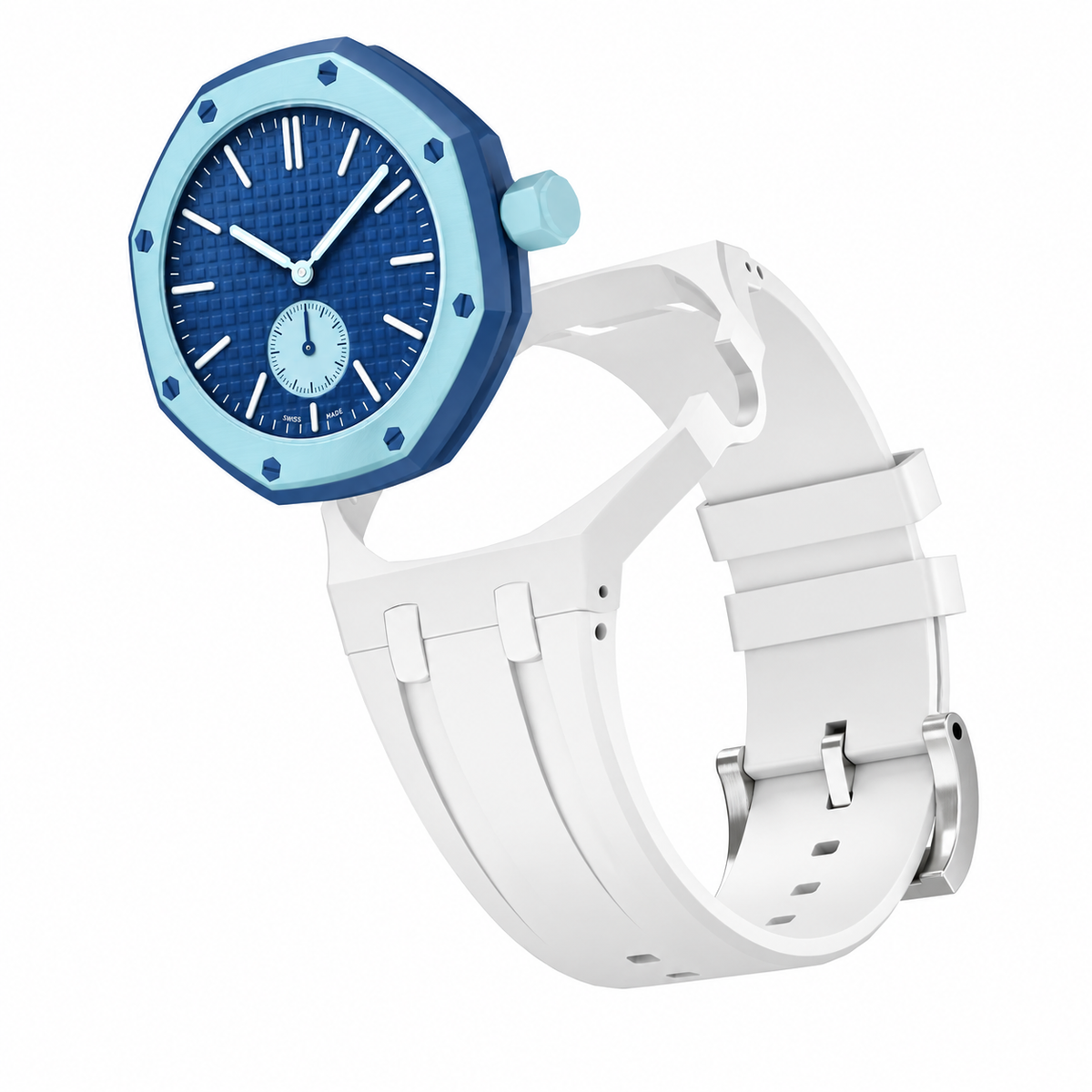 Swatch Royal Pop Siliconen band - 3 uur (wit)