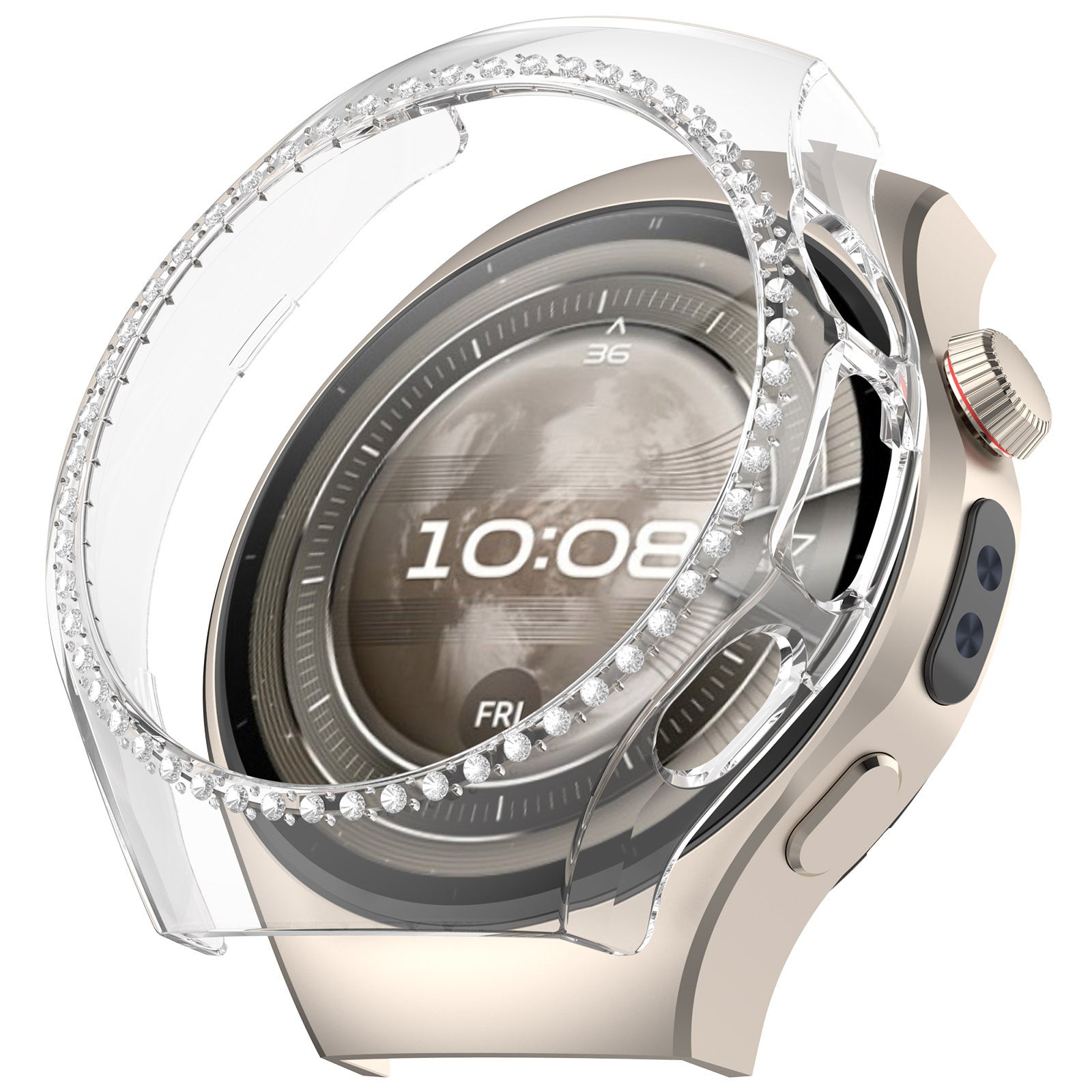 Huawei Watch 5 - 42mm diamond hard case (transparant) 