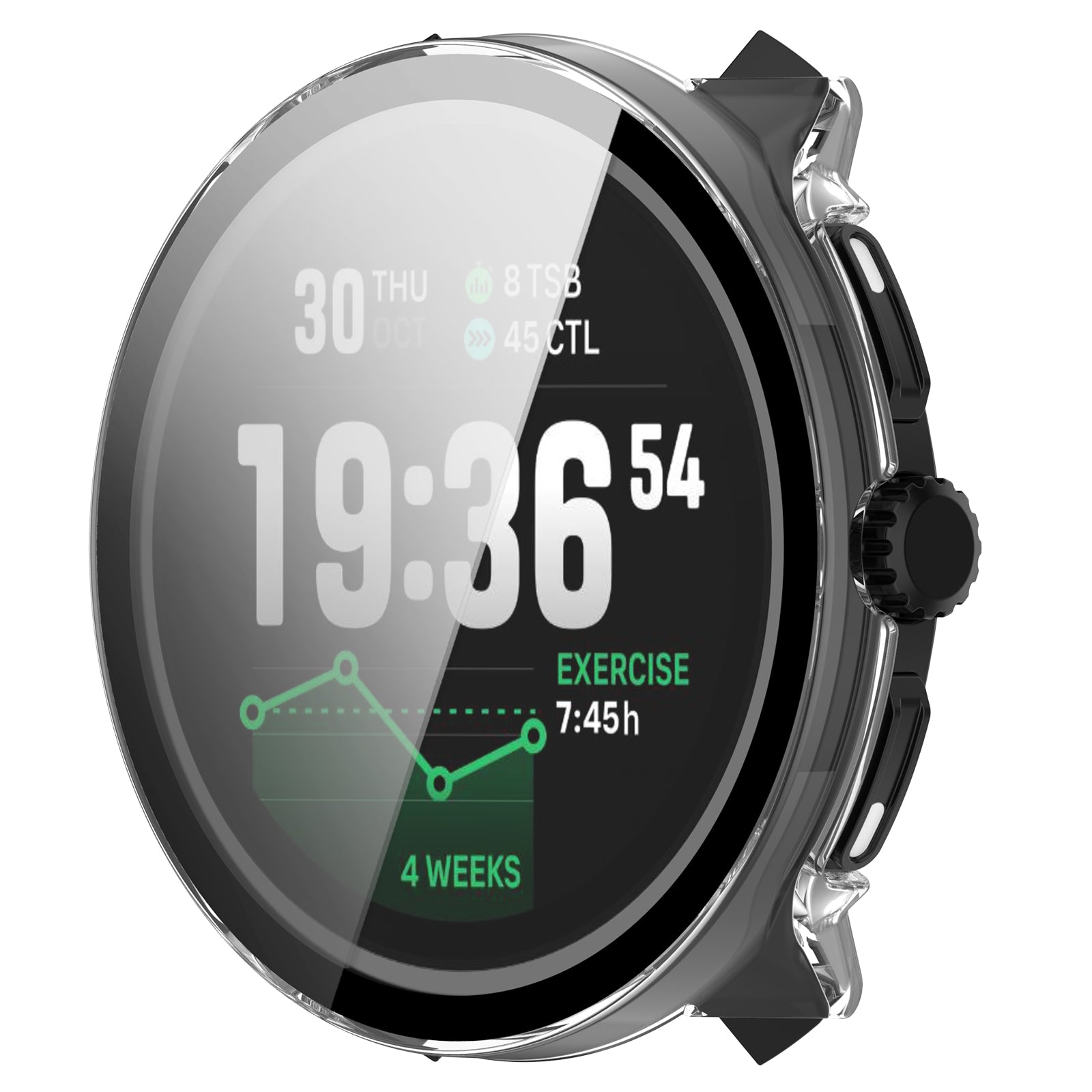 Suunto Race 2 PC case met glas (transparant)