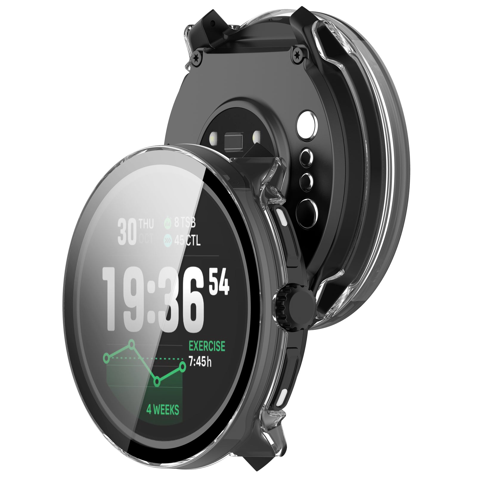 Suunto Race 2 PC case met glas (transparant)