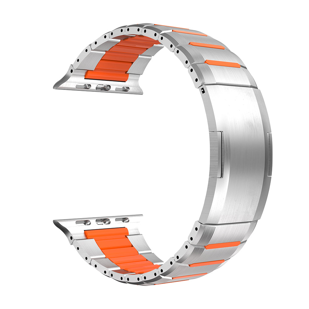 Apple Watch Ultra stalen hybrid band (titanium/oranje)