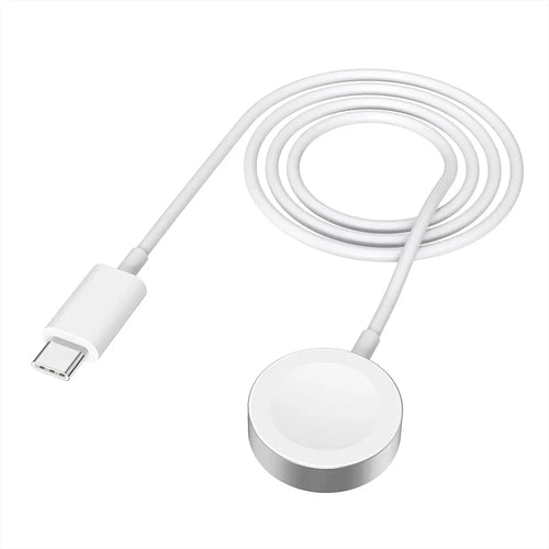 Strap-it USB-C Metal Apple Watch Charger (White)