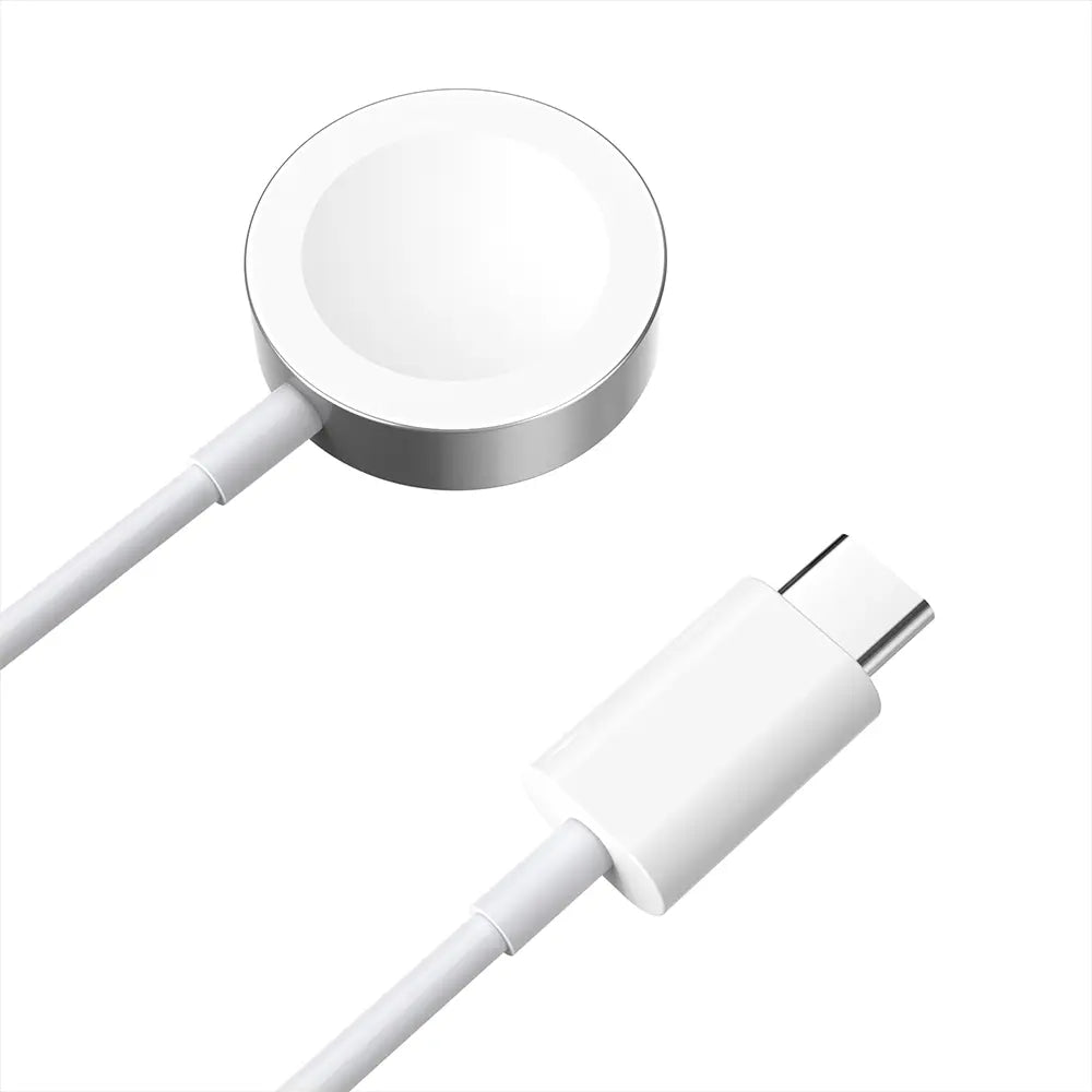 Strap-it USB-C Metal Apple Watch Charger (White)