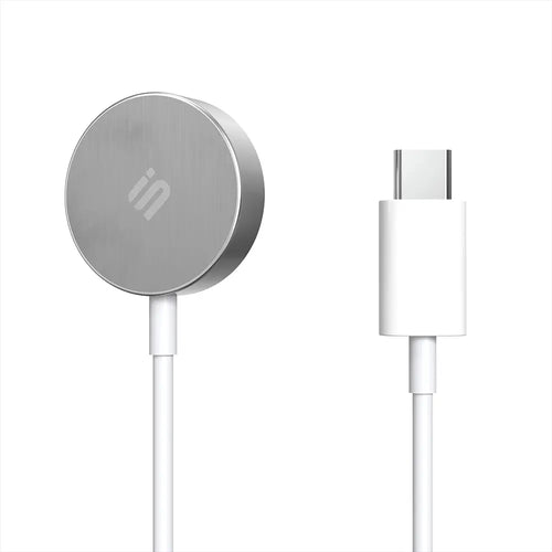 Strap-it USB-C Metal Apple Watch Charger (White)